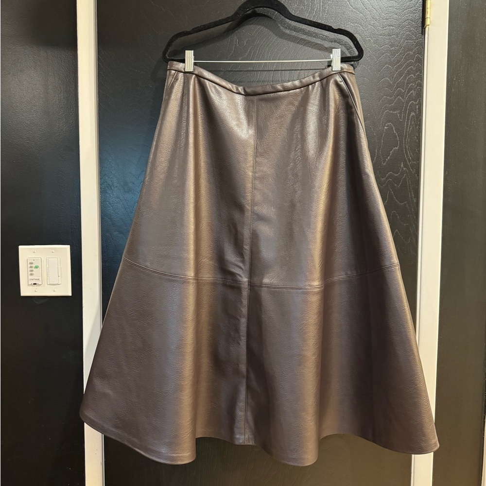 H&M Edition Brown Faux Leather Skirt - NWT